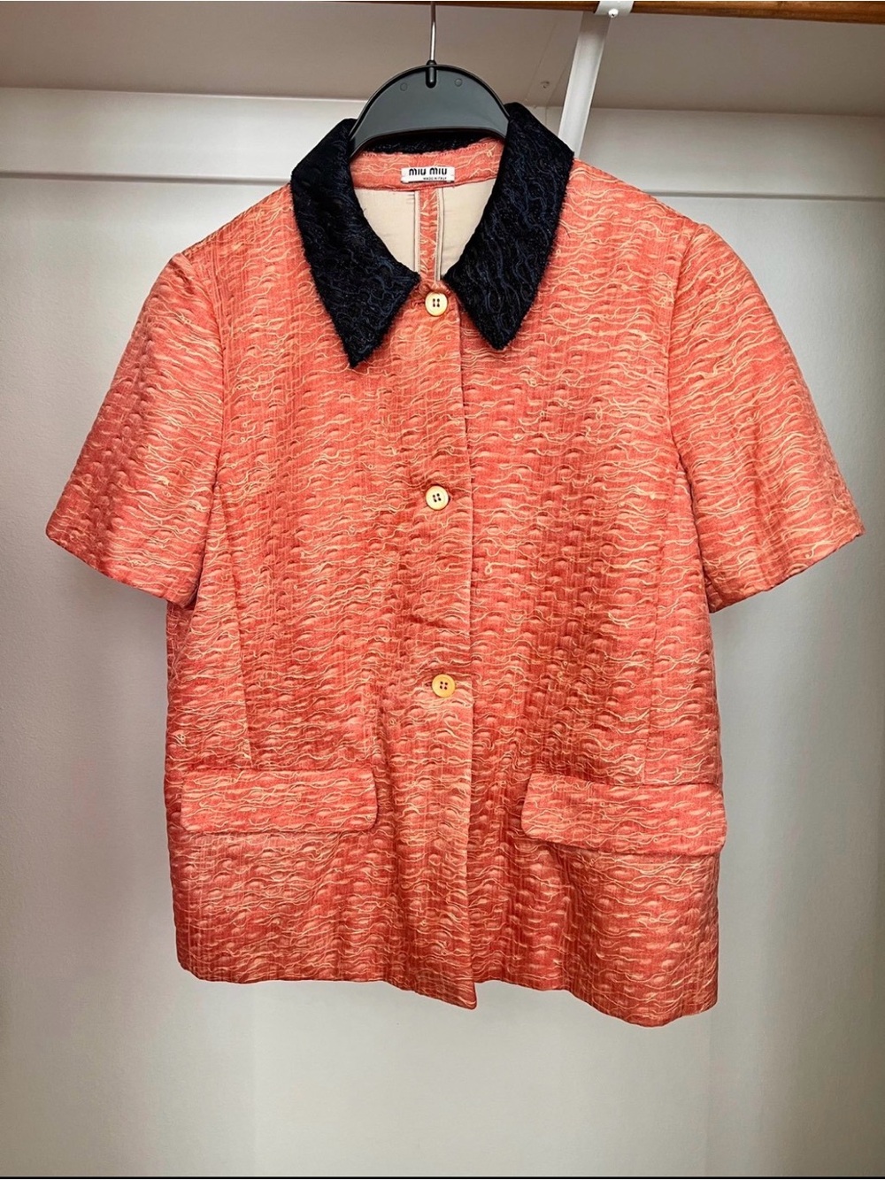 MiuMiu pointed collar button up Jacket top